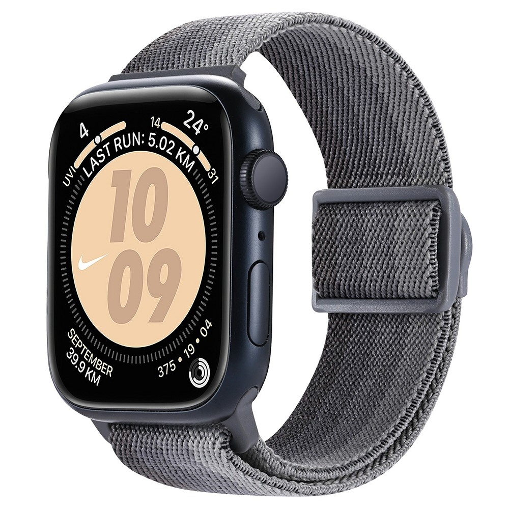Fokozatos nejlon szíj Apple Watch Ultra/Ultra 2 49mm/SE/SE 2022/2023 44mm/9/8/7 45mm/6/5/4 44mm/3/2/1 42 mm-es Apple Watch Ultra/Ultra 2 órához - szürke csíkok