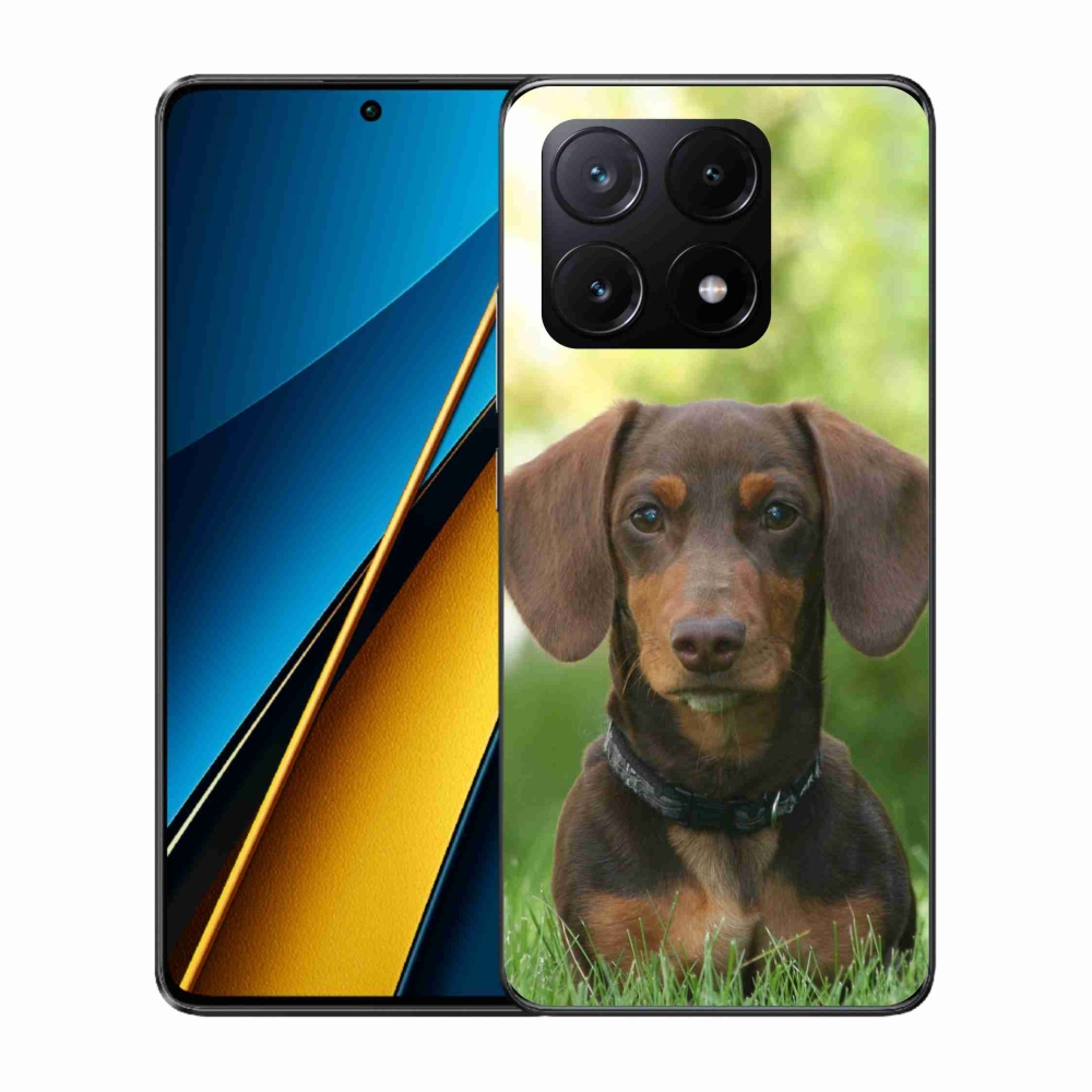 Gél tok mmCase a Xiaomi Poco X6 Pro 5G-hez - barna tacskó