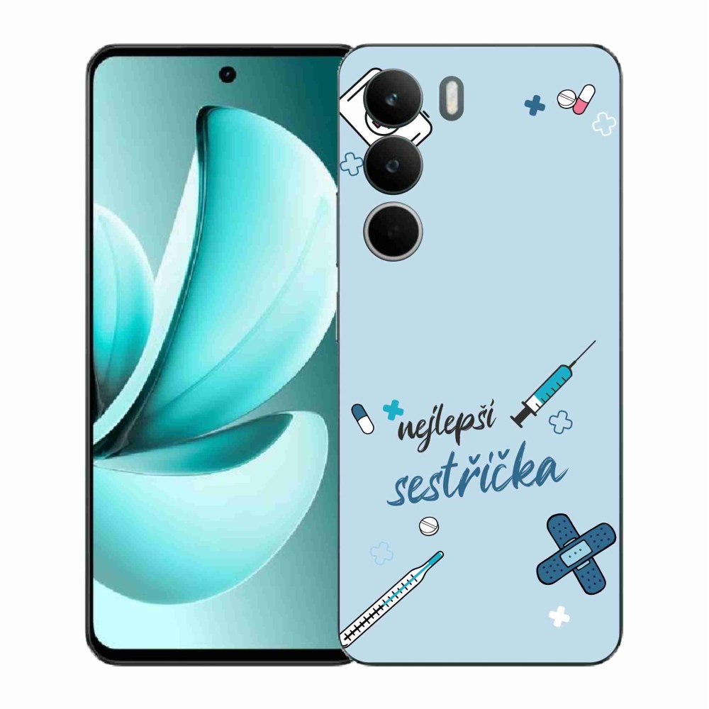 Gél borító mmCase a Realme C71-en - a legjobb kishúg kék háttere