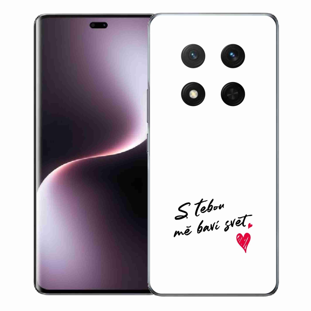 Gél borító mmCase a Honor Magic 7 Lite 5G készülékhez - szerelmes szöveg 1 fehér háttér