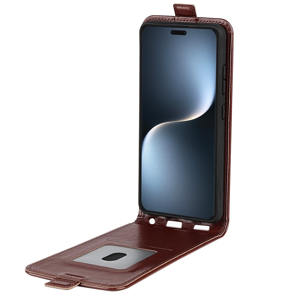 Függőleges könyvtáska a Honor Magic 7 Pro 5G készülékhez - barna