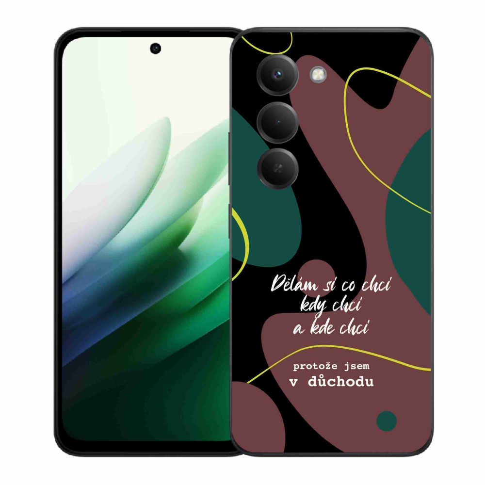 Gél borító mmCase a Xiaomi Redmi 15 5G-hez - vicces szöveg 10 fekete háttérrel