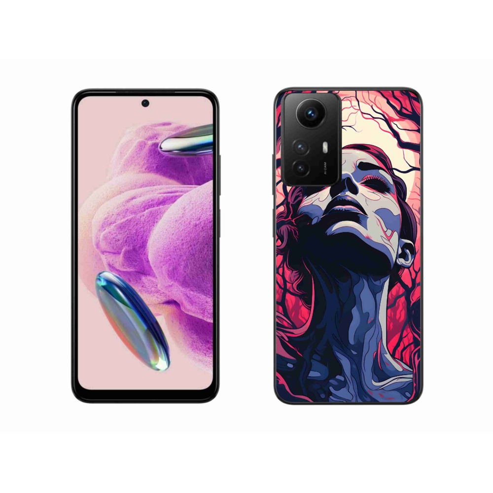 Gél borítás mmCase a Xiaomi Redmi Note 12S-hez - absztrakt arc