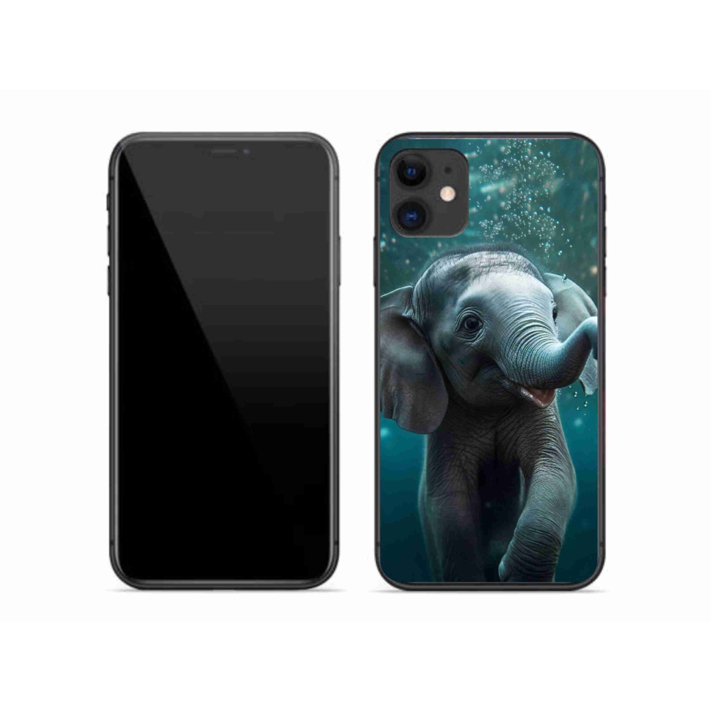 Zselés borítás mmCase iPhone 11 készülékhez - elefánt a víz alatt
