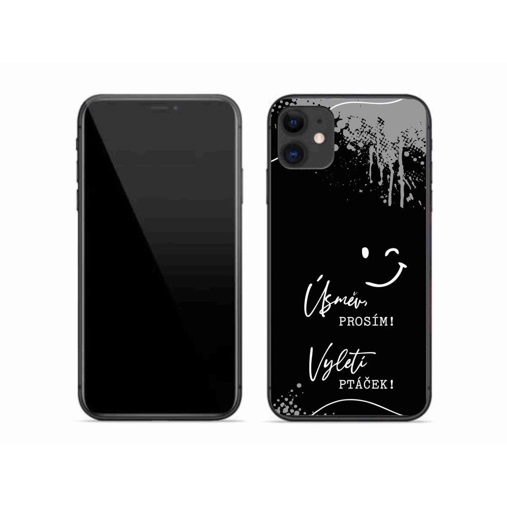 Gél borítás mmCase iPhone 11 készülékhez - vicces szöveg 4 fekete háttér