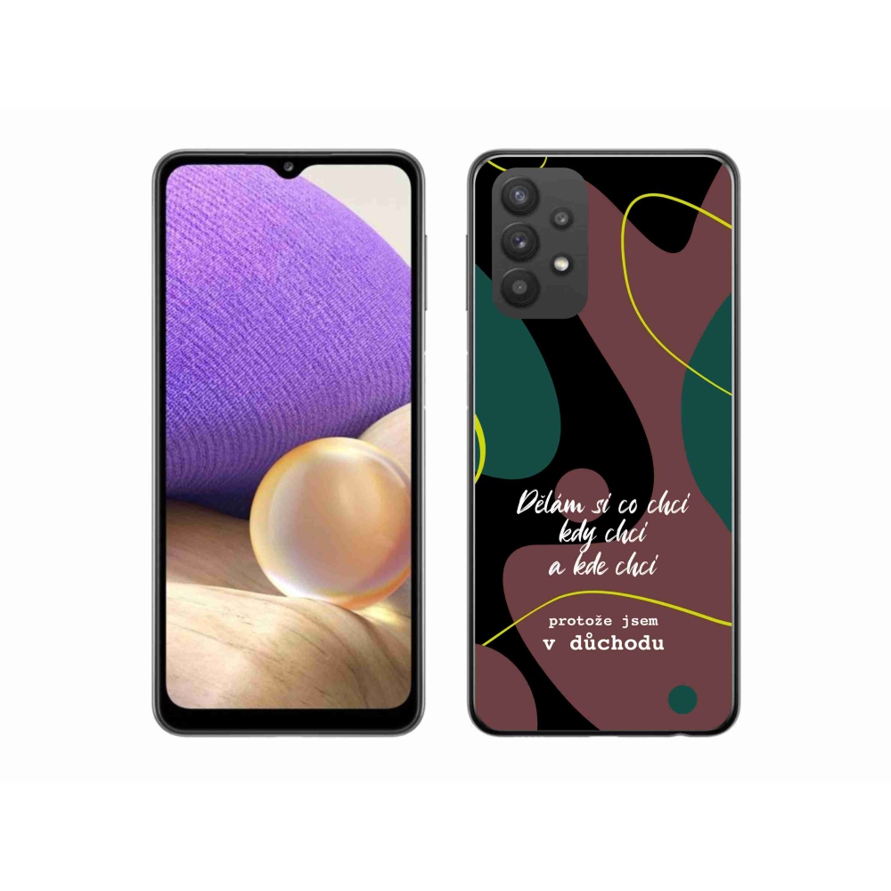 Gél borító mmCase Samsung Galaxy A32 5G - vicces szöveg 10 fekete háttér