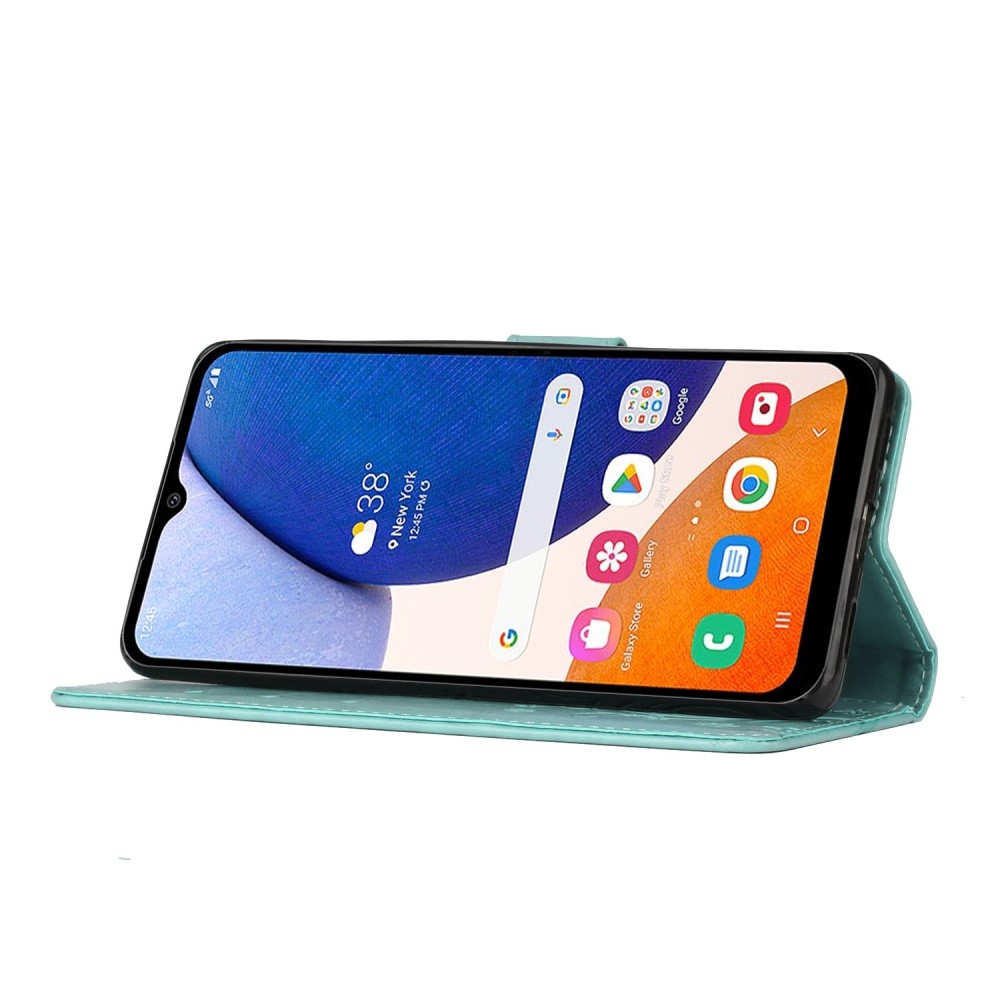 Virágok könyve tok Samsung Galaxy S25-hez - kékeszöld színű