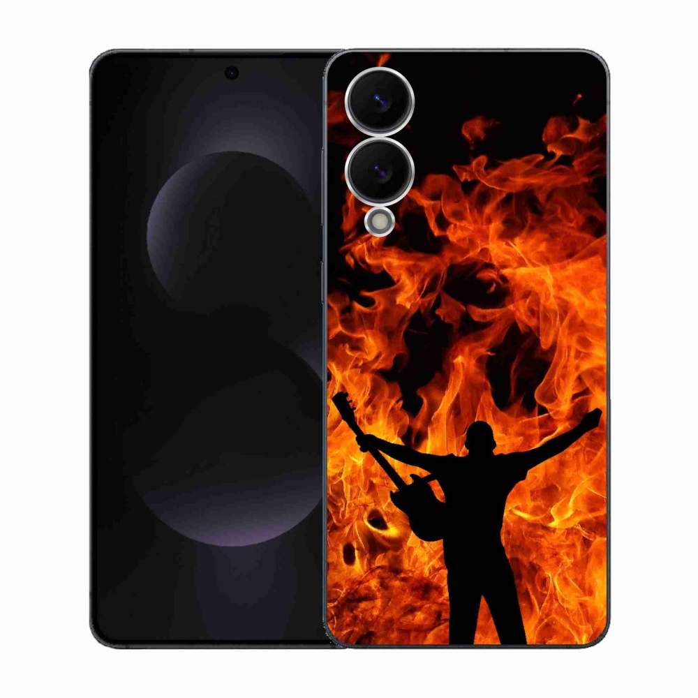 Gél borítás mmCase Samsung Galaxy S25 Edge - zenész és tűz