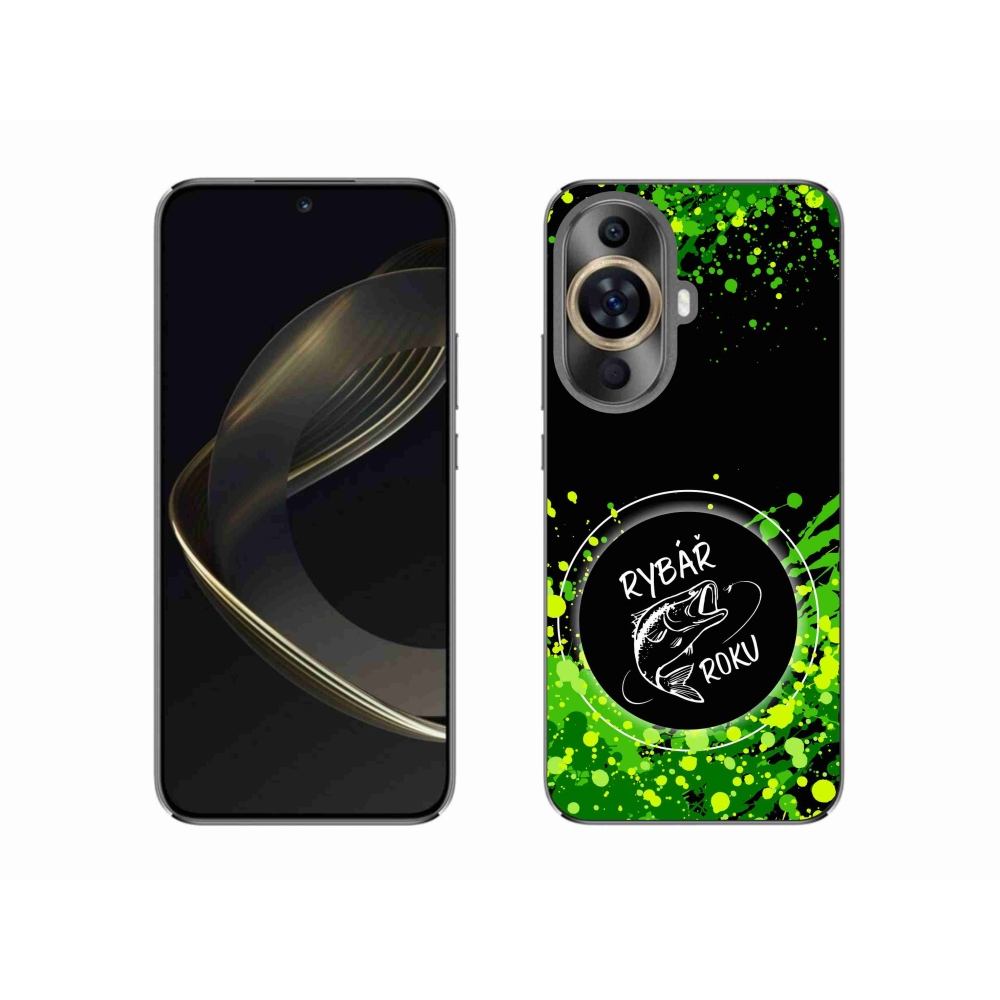 Gél borító mmCase a Huawei Nova 11-en - az év horgásza fekete háttérrel