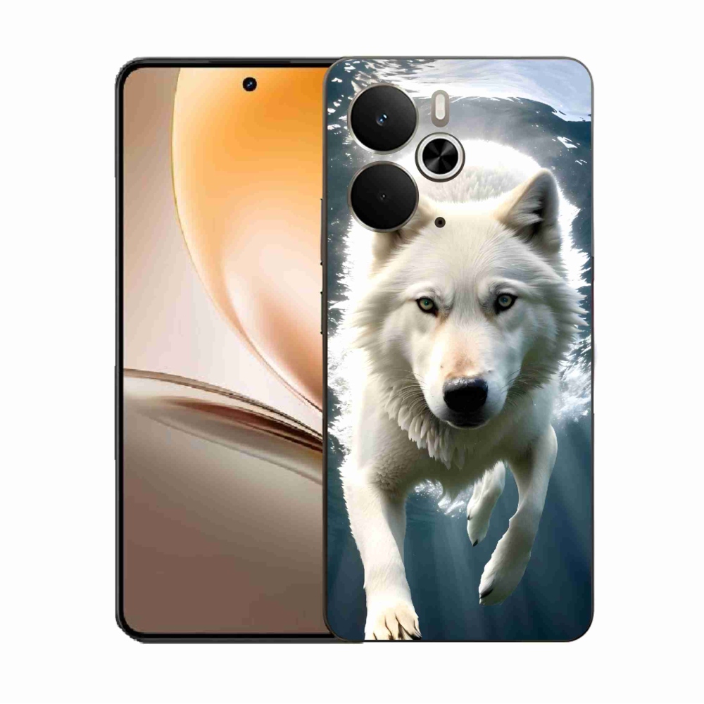 Gél borítás mmCase a Realme 14 5G/14T 5G készülékhez - fehér farkas