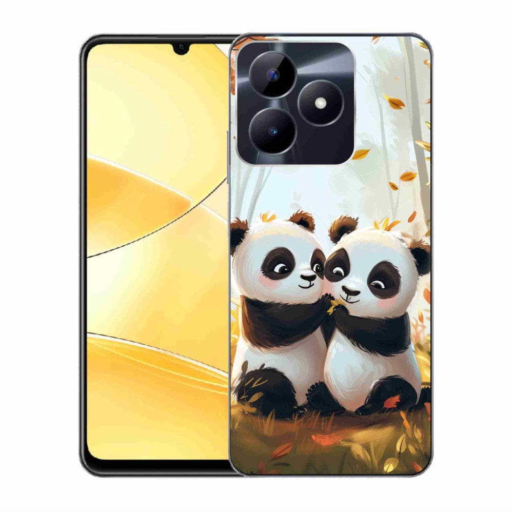 Zselés borító mmCase a Realme C51/C53 készülékhez - pandas