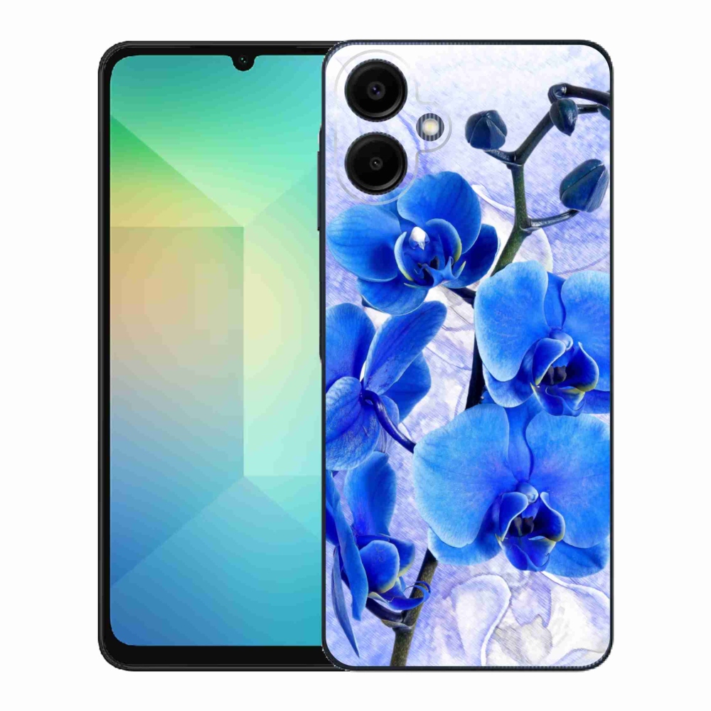 Gél borítás mmCase Samsung Galaxy A06 4G - kék virágokhoz