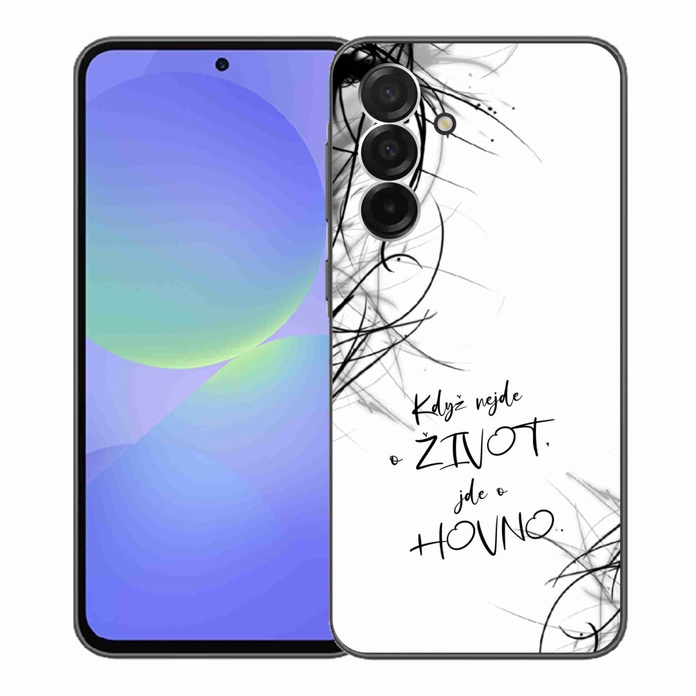 Gél borító mmCase Samsung Galaxy A36 5G - vicces szöveg 16 fehér háttér