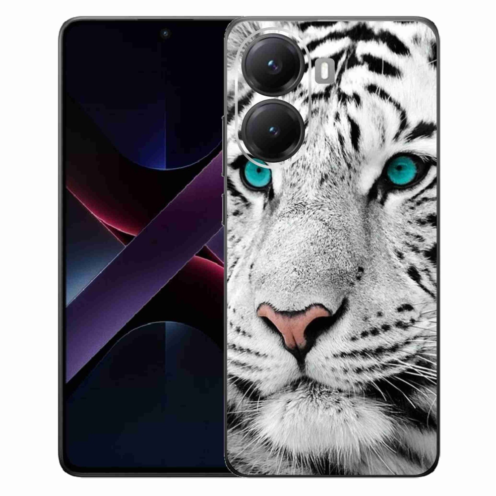 Gél borítás mmCase a Xiaomi Poco X7 Pro 5G számára - fehér tigris