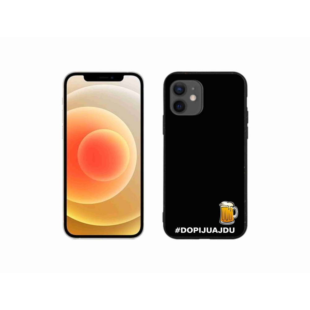 Gél borítás mmCase iPhone 12 mini készülékhez - sör motívum 1 fekete háttér