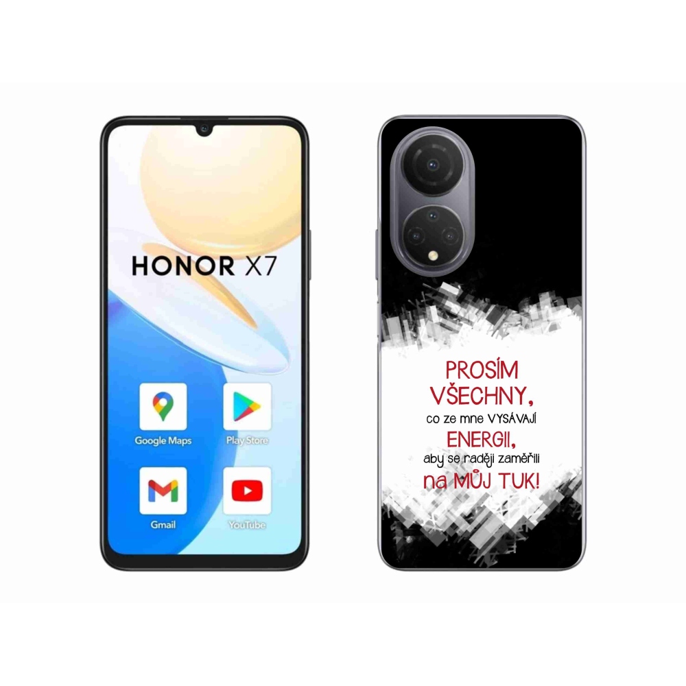 Gél borító mmCase a Honor X7-hez - vicces szöveg 1 piros