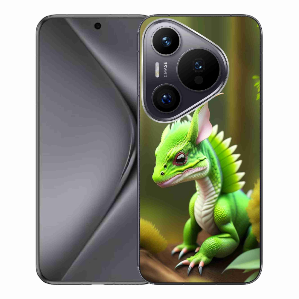 Zselés borítás mmCase a Huawei Pura 70 Pro készülékhez - zöld sárkány