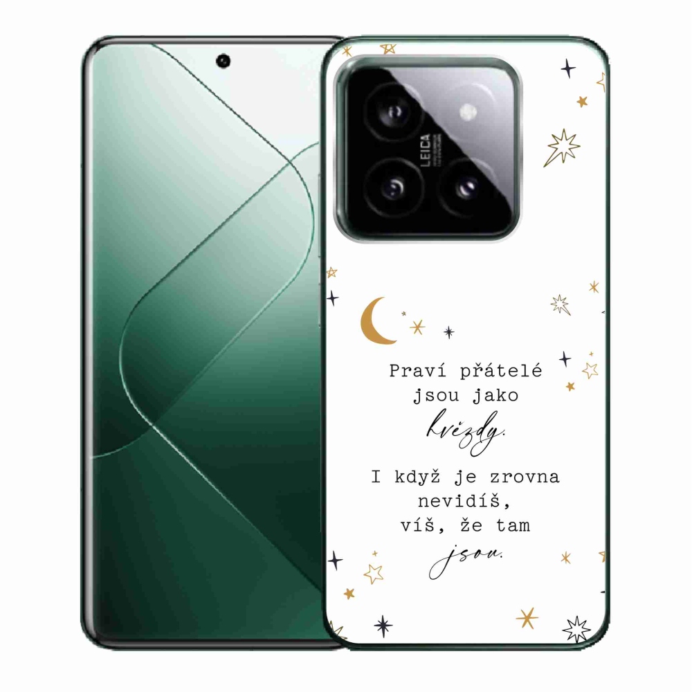 Gél borító mmCase a Xiaomi 14 - idézem 6 fehér háttérrel