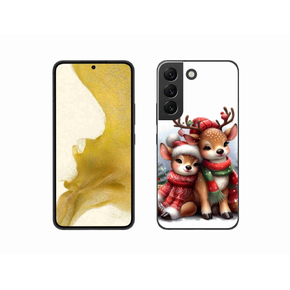 Zselés borítás mmCase Samsung Galaxy S22 5G - karácsonyi rénszarvashoz