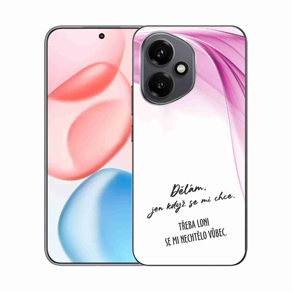 Zselés borító mmCase a Honor 400-hoz - vicces szöveg 12 fehér háttér