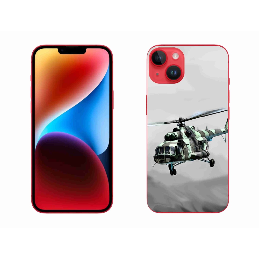 Zselés borítás mmCase iPhone 14 Plus készülékhez - katonai helikopter
