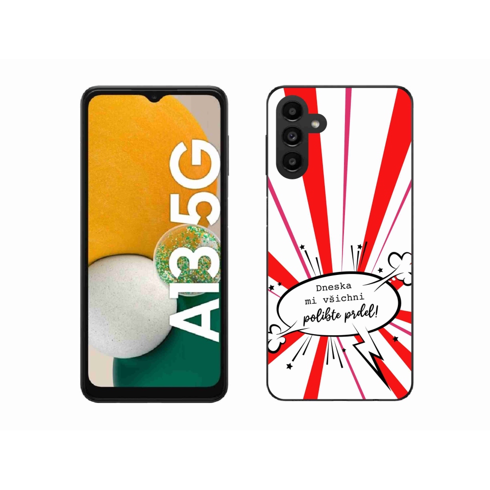 Gél borító mmCase Samsung Galaxy A13 5G - vicces szöveg 15 fehér háttérrel