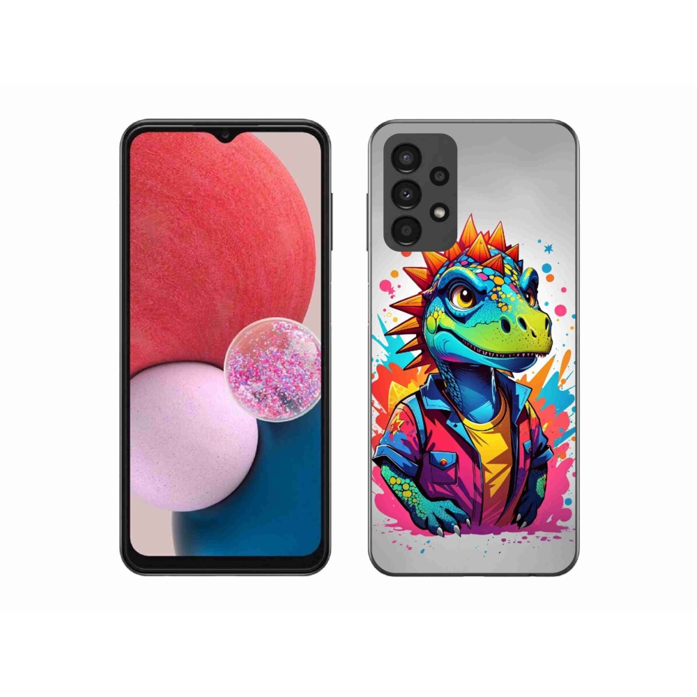 Zselés borítás mmCase Samsung Galaxy A13 4G - színes dinoszauruszokhoz