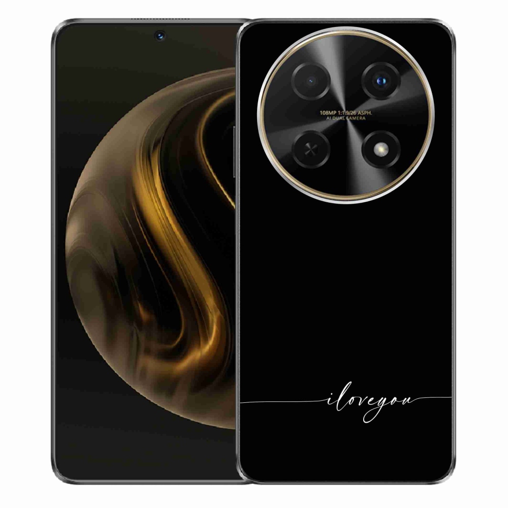 Gél borító mmCase a Huawei Nova 12i készülékhez - Szeretlek fekete háttérrel