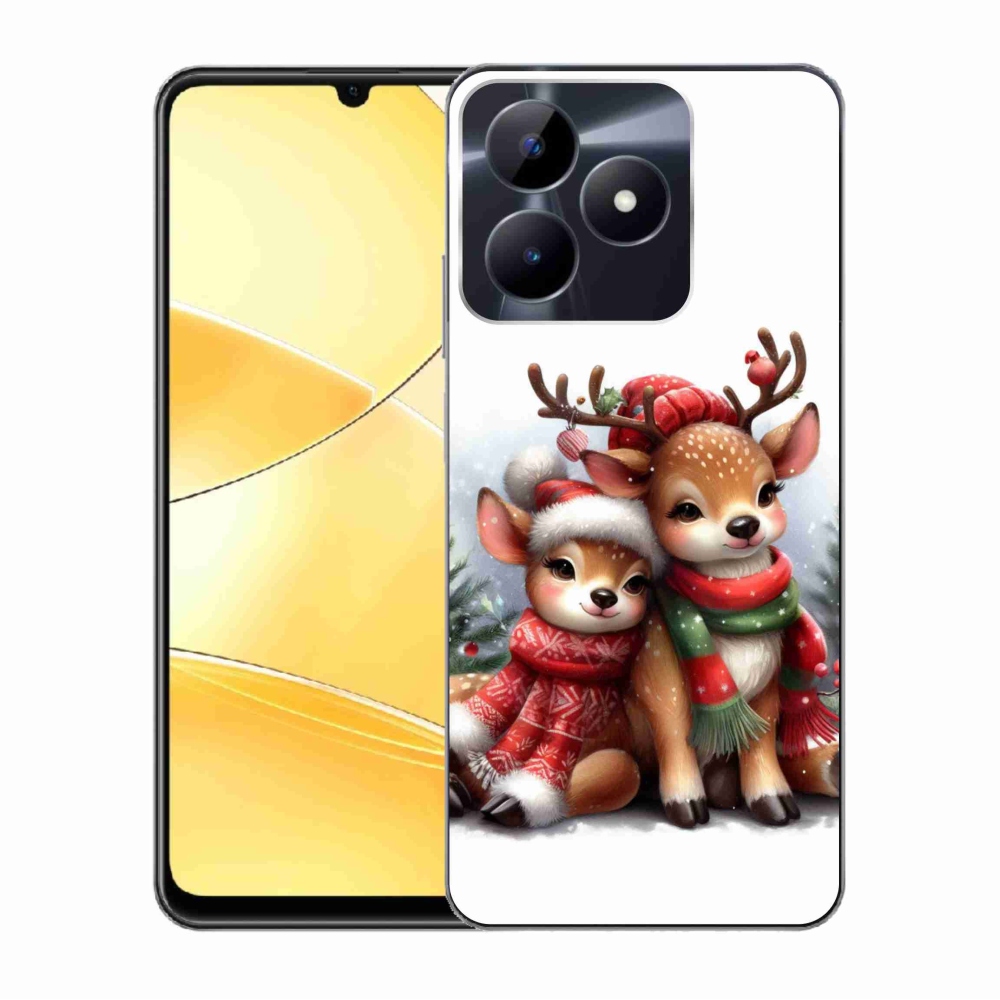 Zselés borító mmCase a Realme C51/C53 készülékhez - karácsonyi rénszarvas