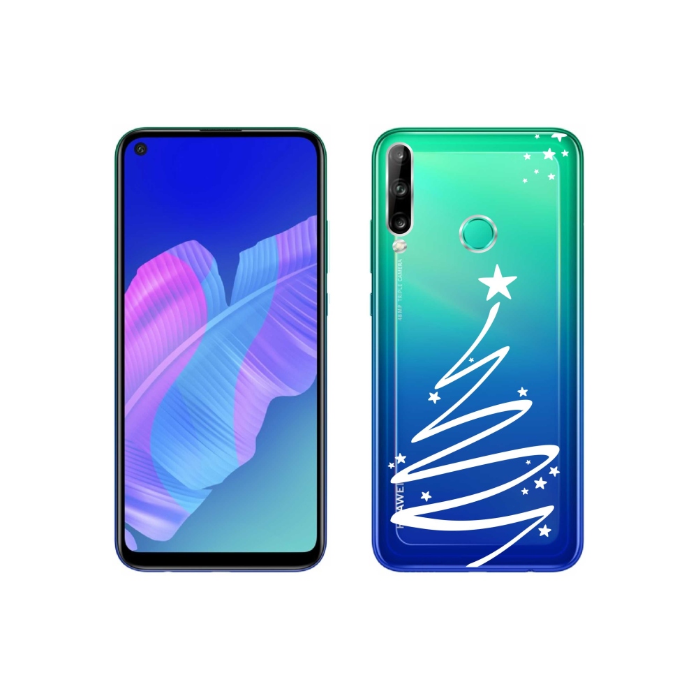 Gél borító mmCase a Huawei P40 Lite E készülékhez - fehér fa átlátszó háttéren