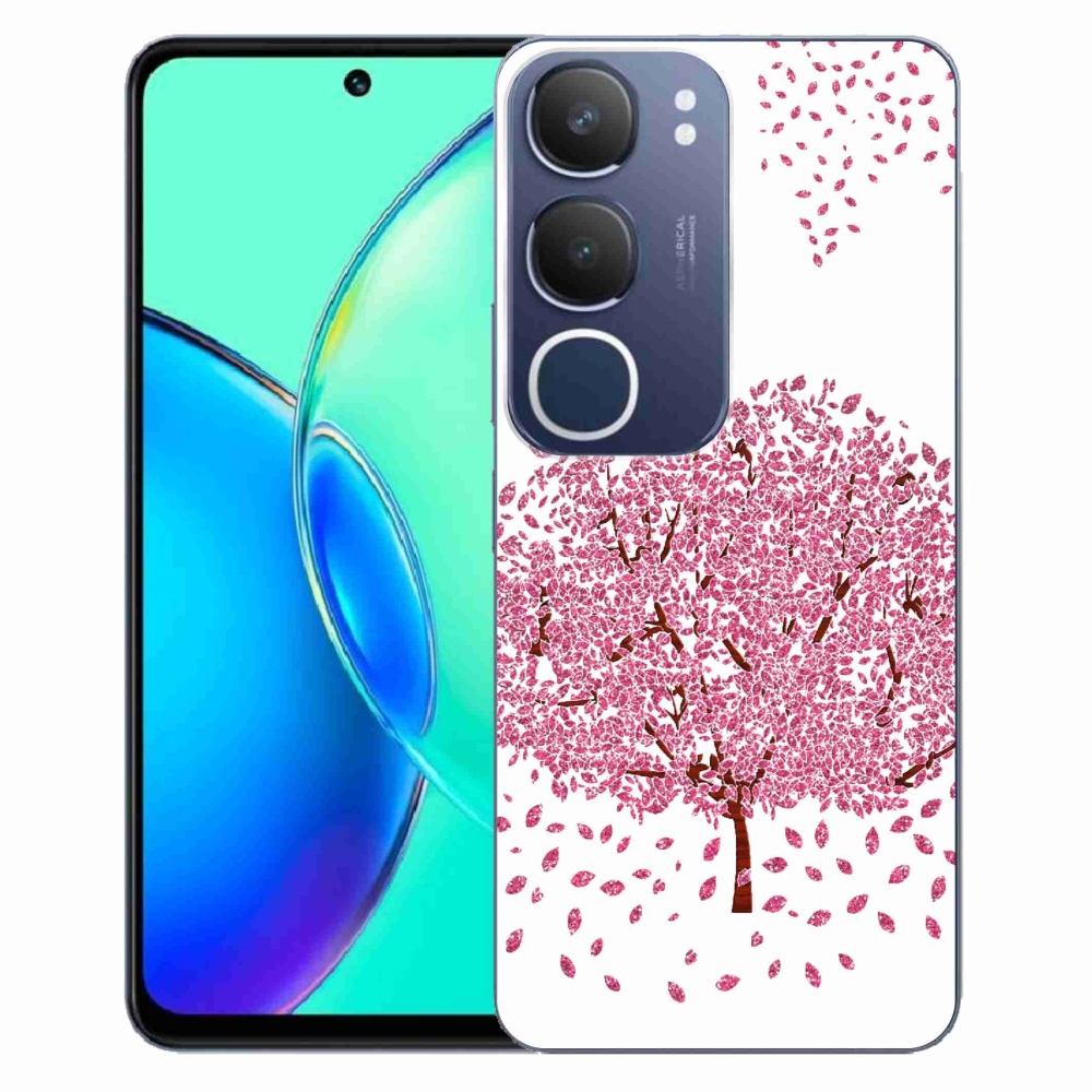 Gél borító mmCase a Vivo Y19s készülékhez - rajzfilmfa levelekkel