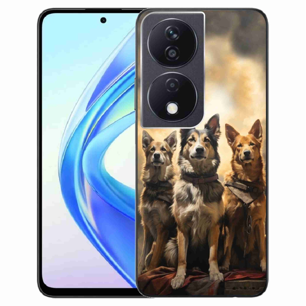 Zselés borítás mmCase a Honor X7b/Honor 90 Smart készülékhez - három kutya