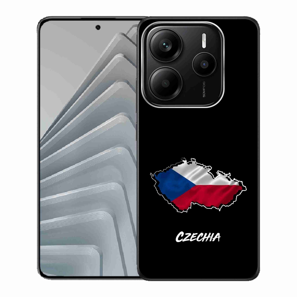 Gél borítás mmCase a Xiaomi Redmi Note 14 5G - Csehország fekete háttérrel