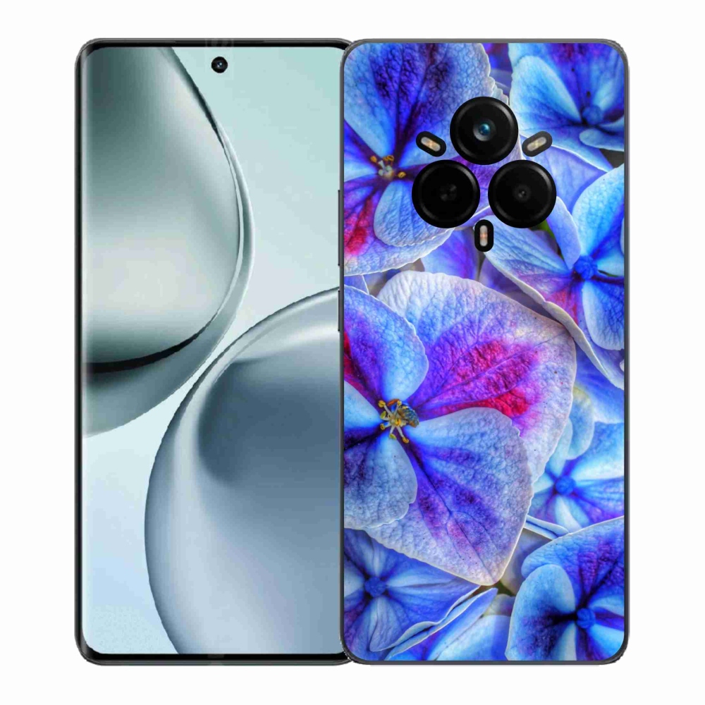 Gél védőhuzat mmCase a Realme 14 Pro+ 5G készülékhez - kék virágok 1