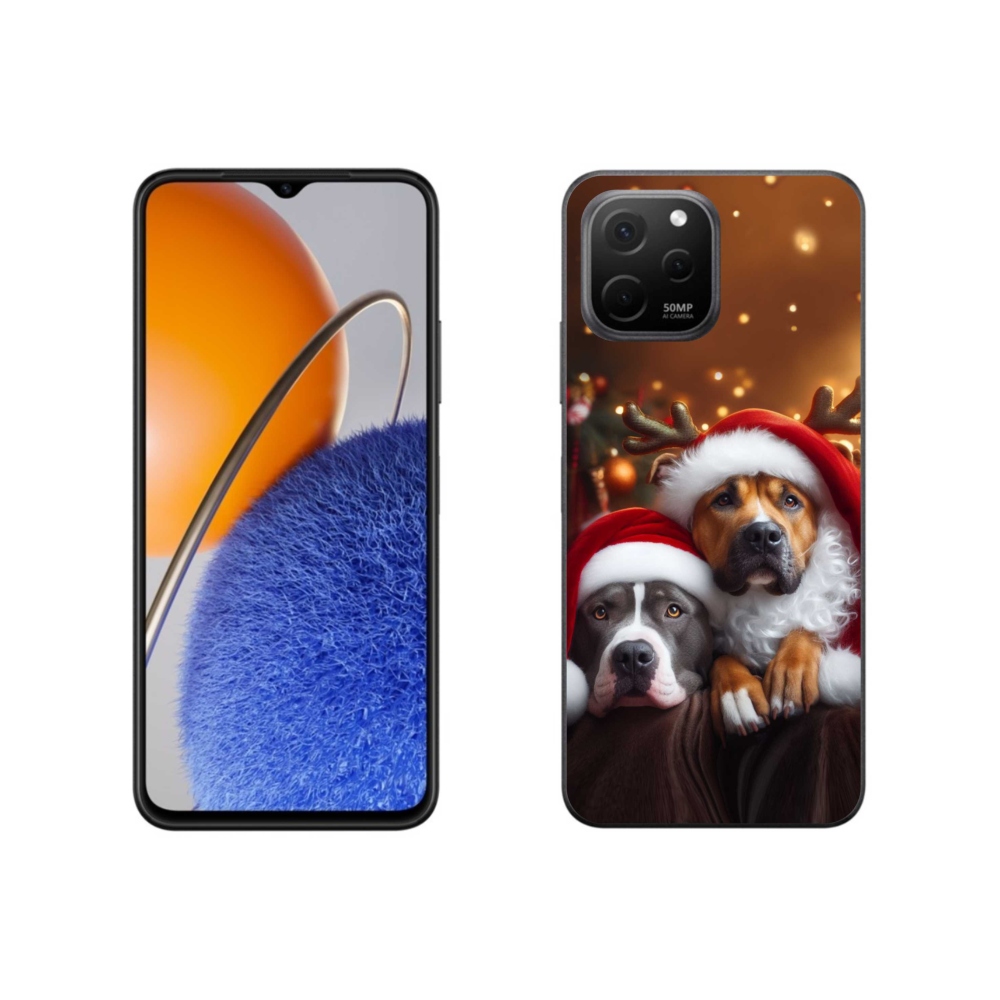 Gél borító mmCase a Huawei Nova Y61-hez - Karácsonyi kutyák