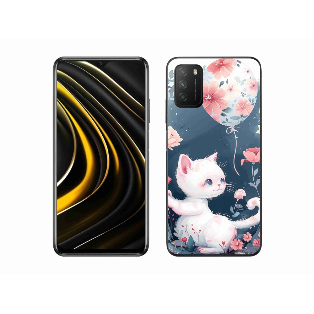 Gél borítás mmCase a Xiaomi Poco M3-hoz - cica lufival