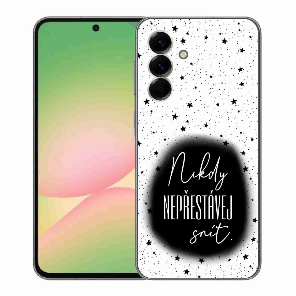 Gél borítás mmCase Samsung Galaxy A56 5G - idézet 1 fekete és fehér háttérrel