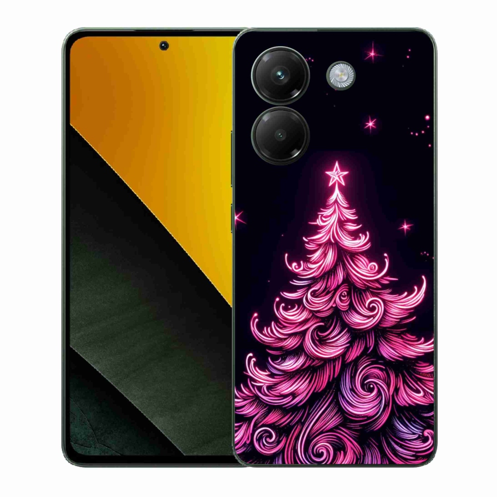 Gél borítás mmCase a Xiaomi Poco M7 Pro 5G-hez - neon karácsonyfa 2
