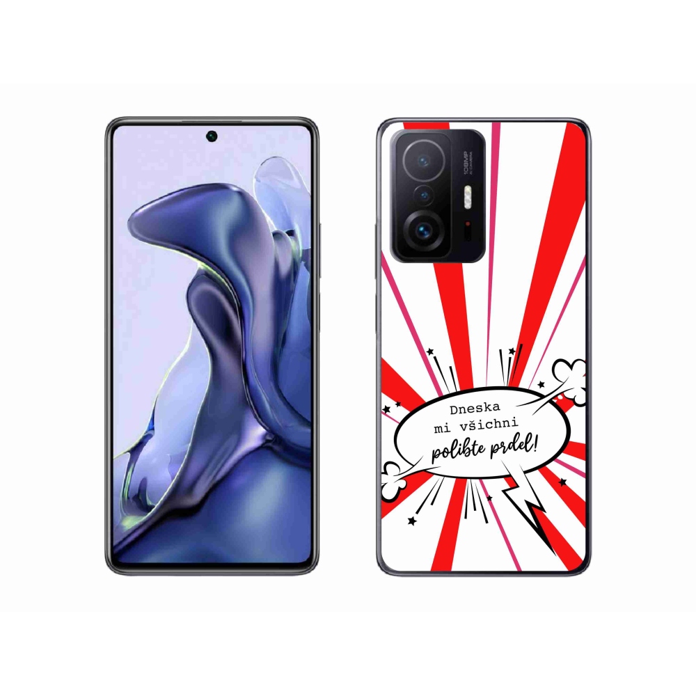 Gél borító mmCase a Xiaomi 11T Pro számára - vicces szöveg 15 fehér háttérrel