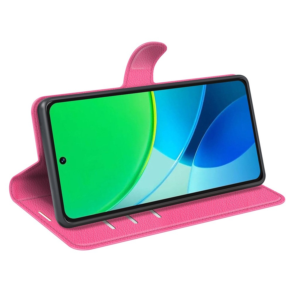 Litchi könyvtáska a Vivo Y19s készülékhez - rózsaszínű