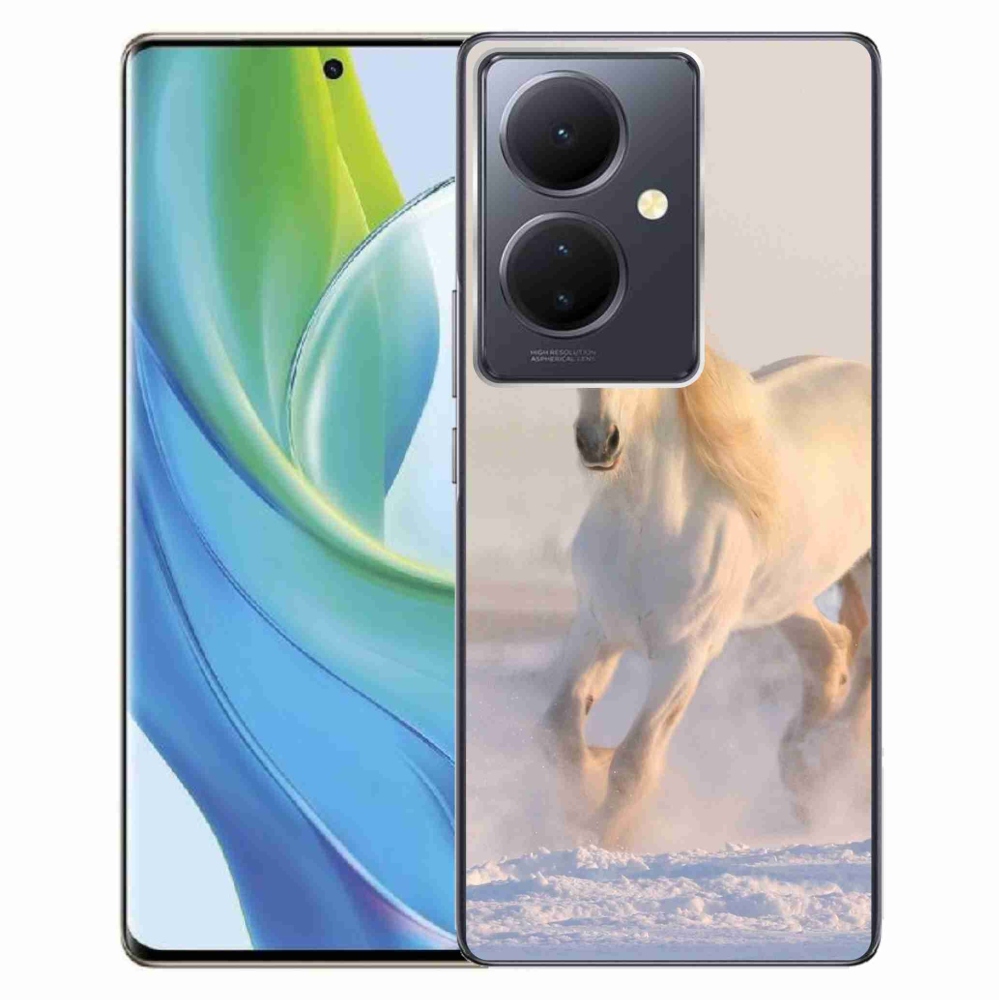 Gél tok mmCase a Vivo V29 Lite 5G számára - ló a hóban