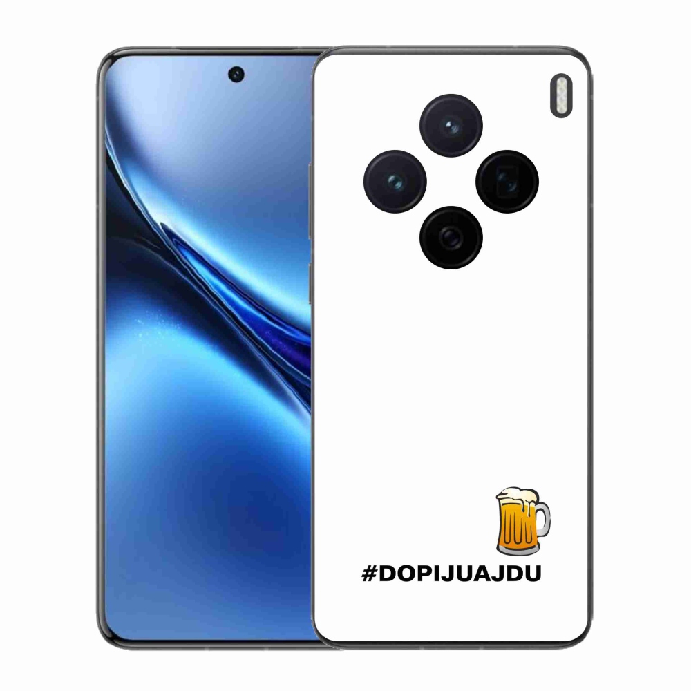 Gél borító mmCase a Vivo X200 5G-hez - sör motívum 1 fehér háttérrel