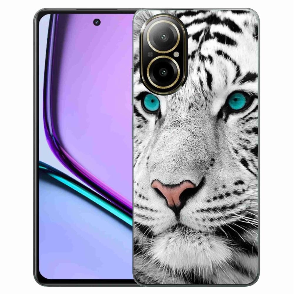 Gél borítás mmCase a Realme C67 készülékhez - fehér tigris