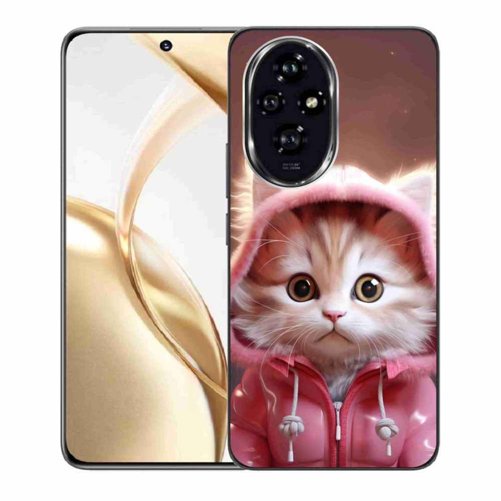 Zselés borító mmCase a Honor 200 5G számára - aranyos cica 3