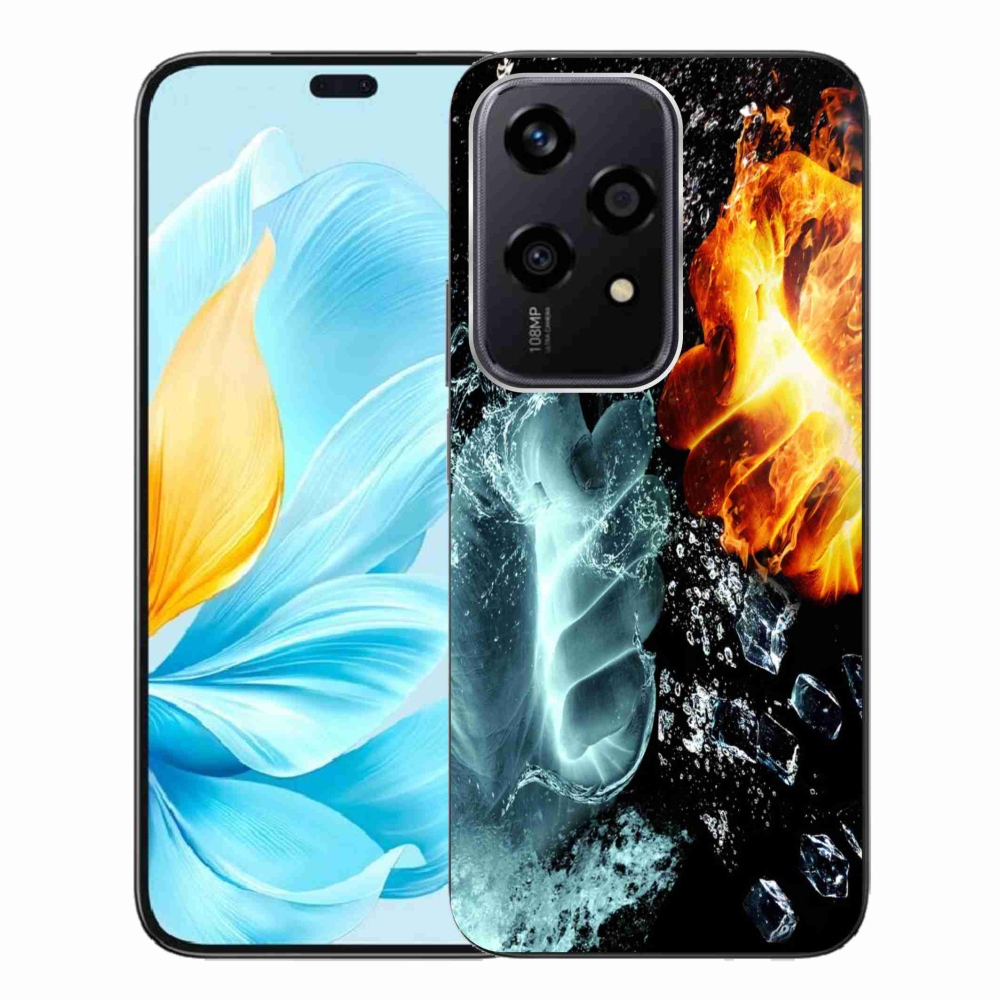 Zselés borítás mmCase a Honor 200 Lite 5G számára - víz és tűz