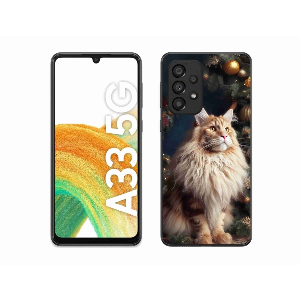 Gél borító mmCase Samsung Galaxy A33 5G - macska a fánál - Samsung Galaxy A33 5G tok