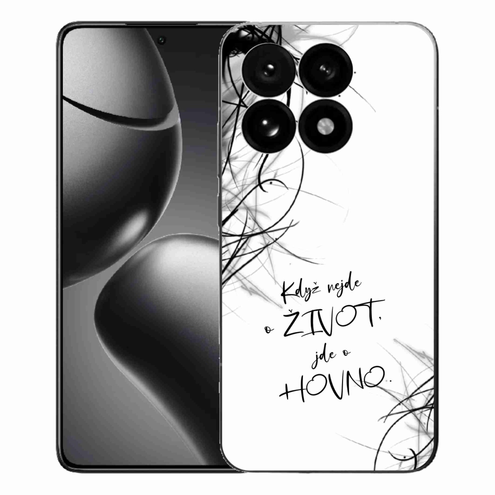 Gél borító mmCase a Xiaomi 15T-hez - vicces szöveg 16 fehér háttérrel