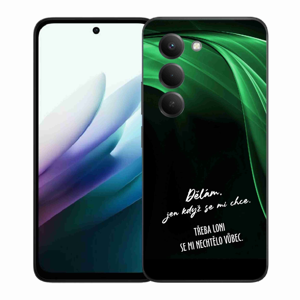 Gél borító mmCase a Xiaomi Redmi 15 4G/5G (171mm) - vicces szöveg 12 fekete háttérrel