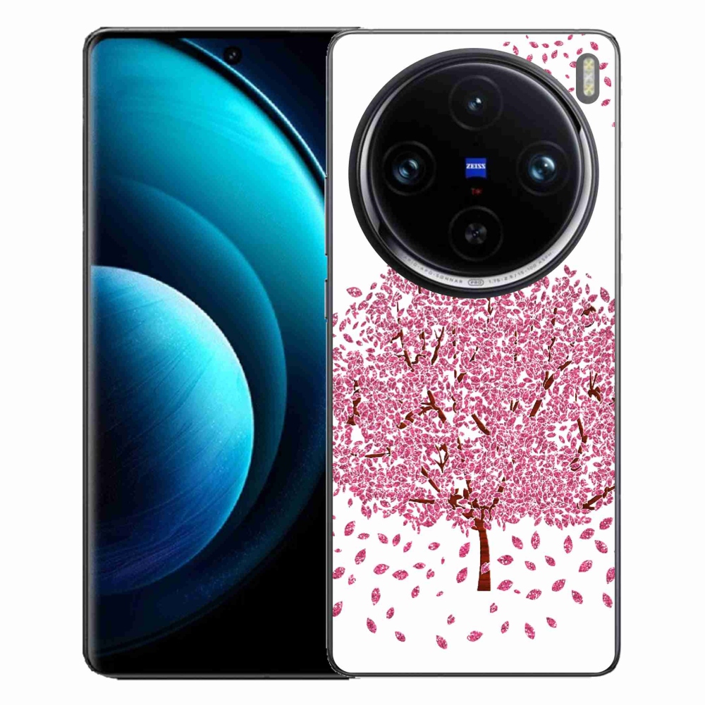 Zselés borítás mmCase a Vivo X100 Pro 5G készülékhez - rajzfilmfa levelekkel