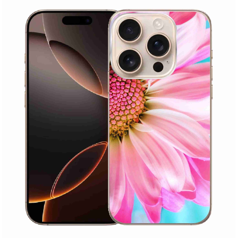 Gél védőhuzat mmCase iPhone 16 Pro Max készülékhez - rózsaszín virág